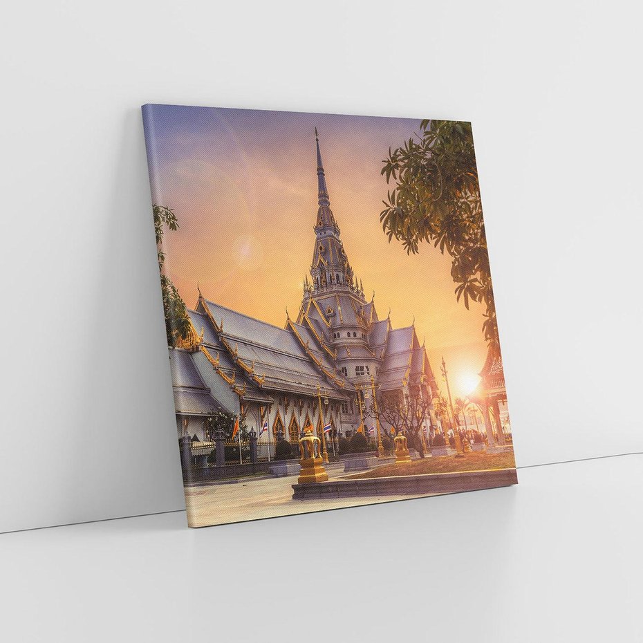 Obraz na płótnie 40x40 - Klasztor: Spokój Wschodnich Przestrzeni - klasztor, Azja