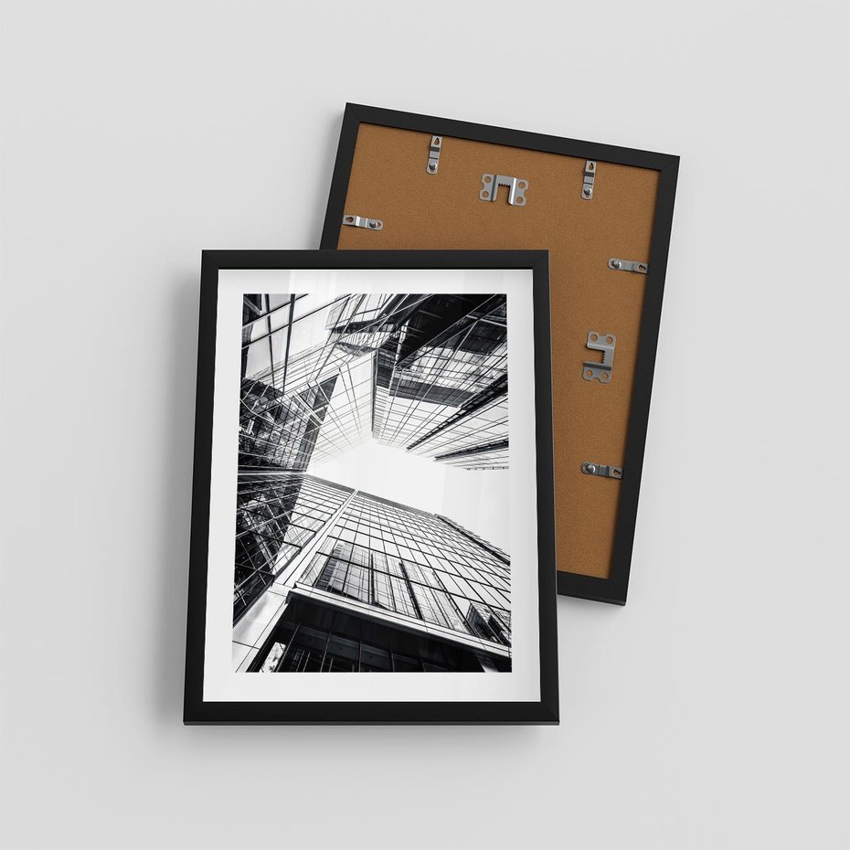 Plakat w ramie 30x40 - Wznoszący się Wysoko - architektura, wysoki wieżowiec - rama czarna