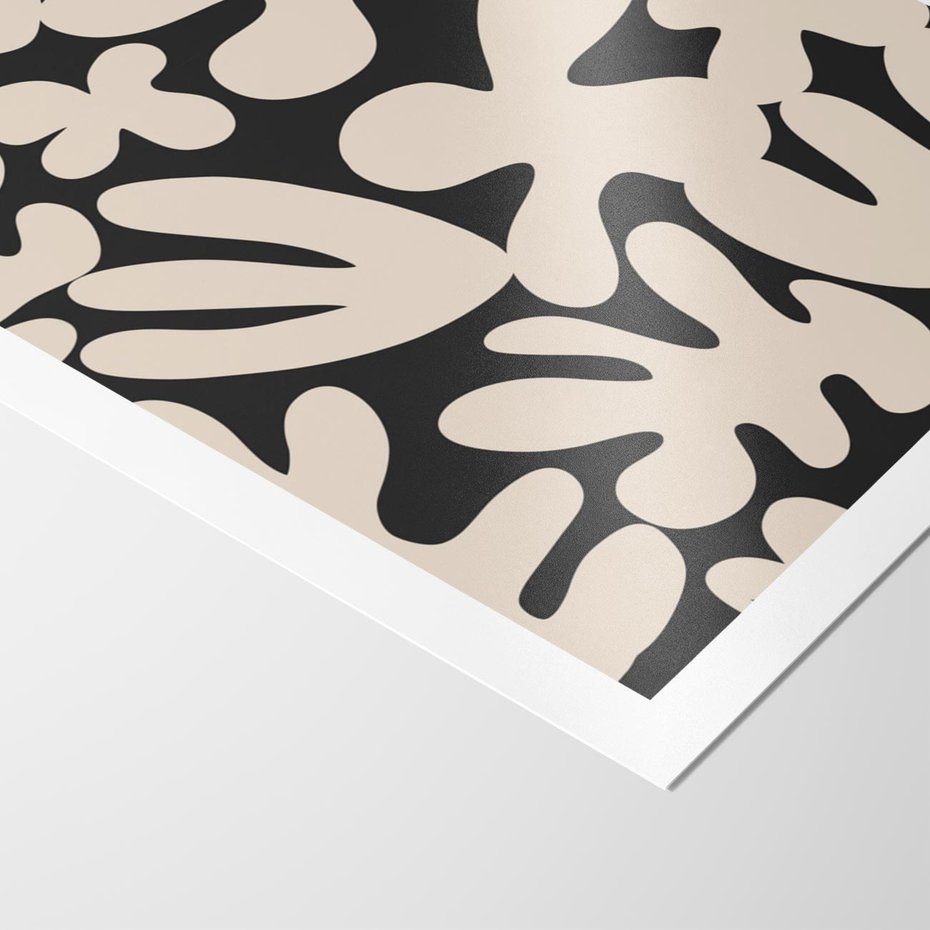 Plakat bez ramy 21x30 - Księga Ukrytych Widoków - abstrakcyjne czarno białe formy, minimalizm