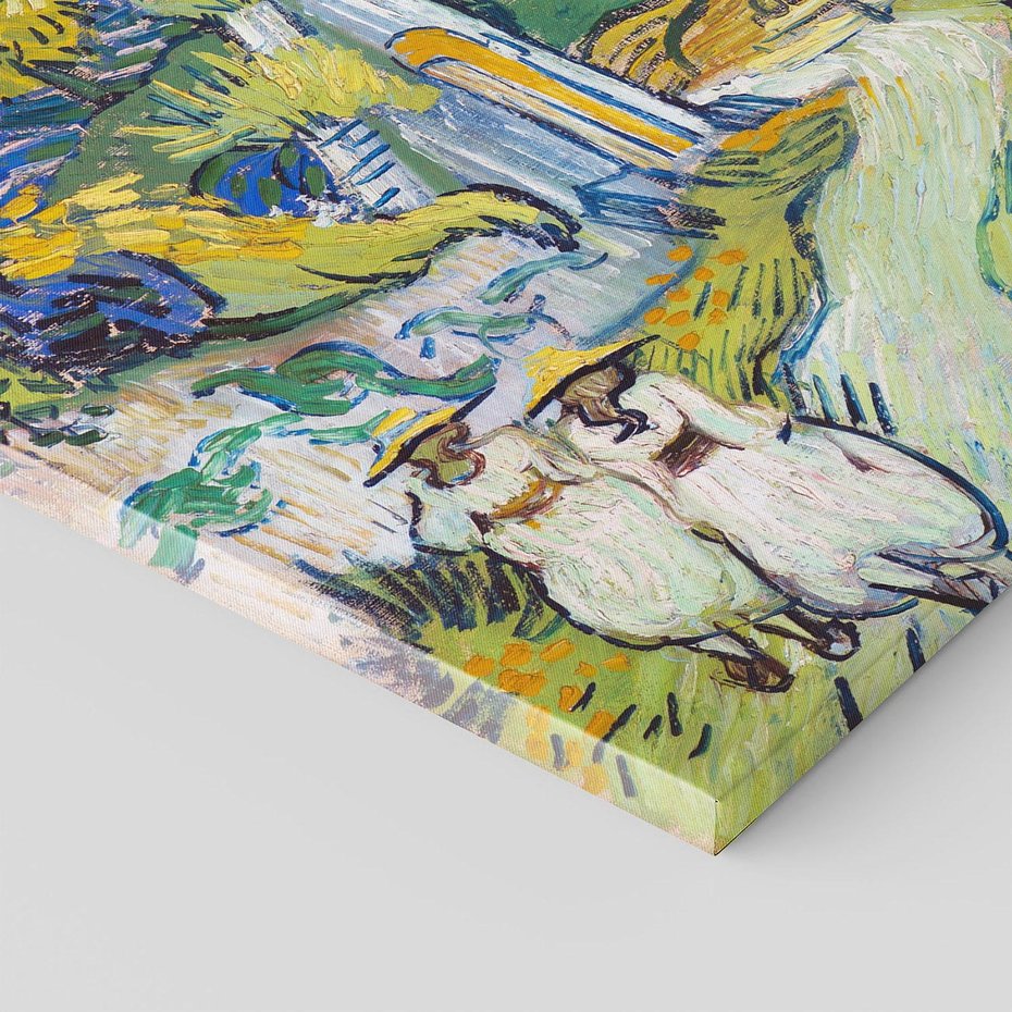 Obraz na płótnie 120x80 - "Schody w Auvers" (1890) Vincent van Gogh - Reprodukcja - reprodukcja, obraz na płótnie