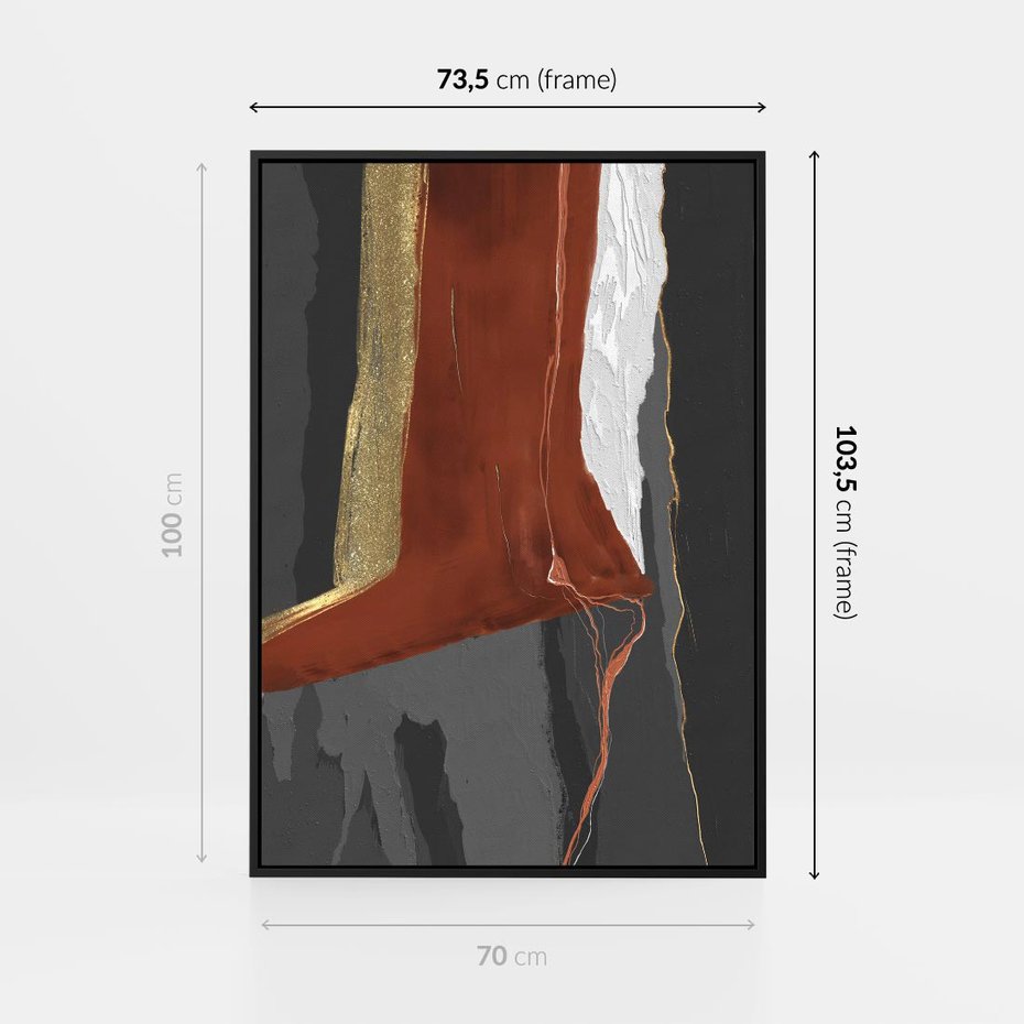 Obraz w ramie 70x100 - Abstrakcyjna impresja - abstrakcja, nowoczesny - rama czarna