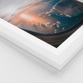 Plakat w ramie 40x50 - Widok z Góry - fotografia, zdjecie z okna samolotu - rama biała