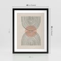 Plakat w ramie 40x50 - Nowy Rytuał - abstrakcyjna sztuka, boho kształty - rama czarna