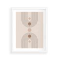 Plakat w ramie 40x50 - Zgeometryzowane Wizje - boho plakat, minimalizm - rama biała