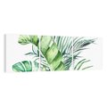 Obraz na płótnie 90x30 - Piękno Złotej Rośliny - złote, liście