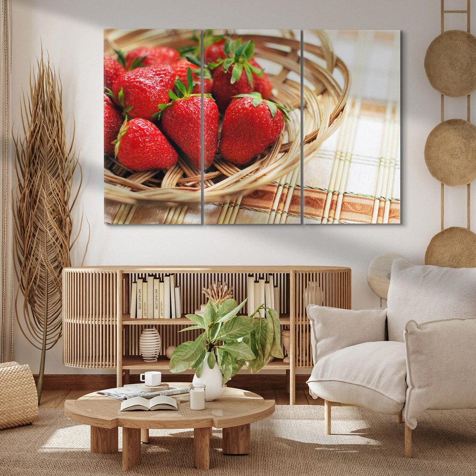 Obraz na płótnie 120x80 - Truskawka Radość Lata - truskawka, owoc