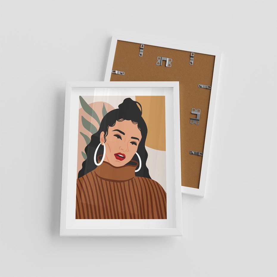 Plakat w ramie 30x40 - Kobiece Wibracje - nowoczesny plakat, styl retro - rama biała