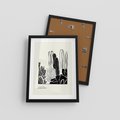 Plakat w ramie 30x40 - Boho Oaza - kaktusy, rośliny - rama czarna
