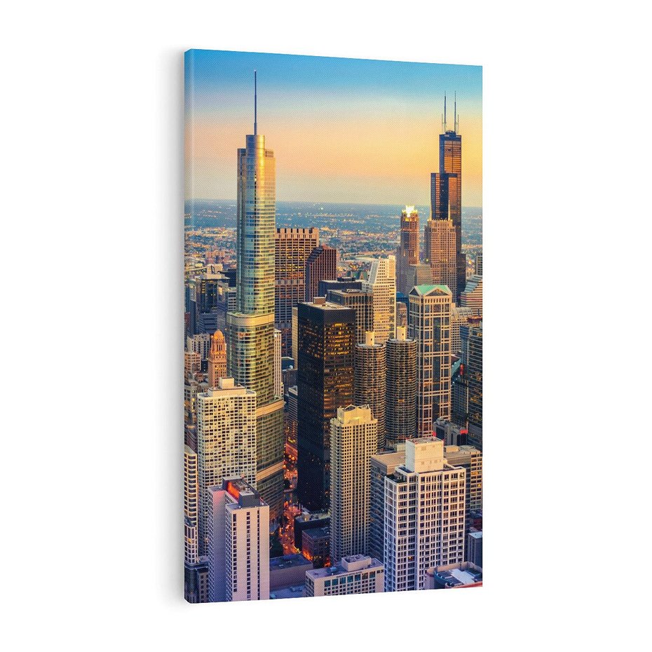 Obraz na płótnie 80x120 - Wieżowce Nowego Jorku - Manhattan, wieżowce
