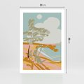 Plakat bez ramy 21x30 - Spokojny Wiatr - pastelowy krajobraz, nowoczesny plakat