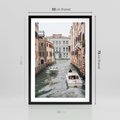 Plakat w ramie 50x70 - Wenecja na Twojej Ścianie - wenecja, kanały - rama czarna