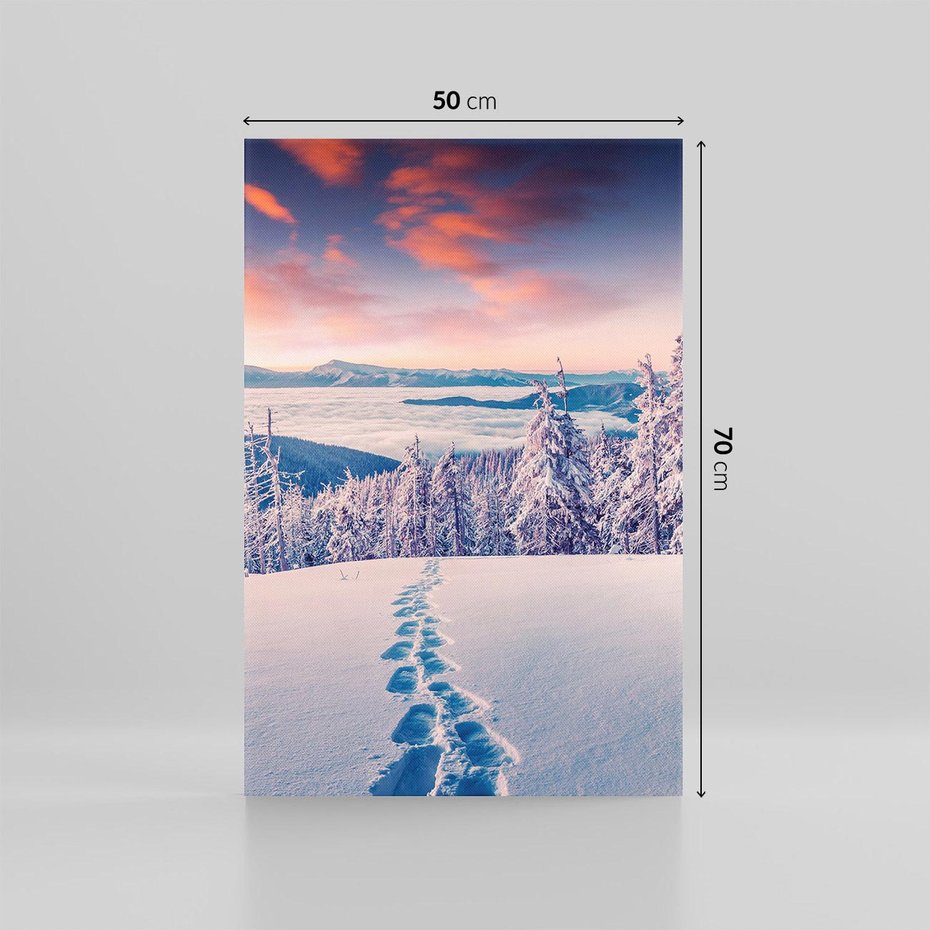 Obraz na płótnie 50x70 - Górska harmonia - zima, góry