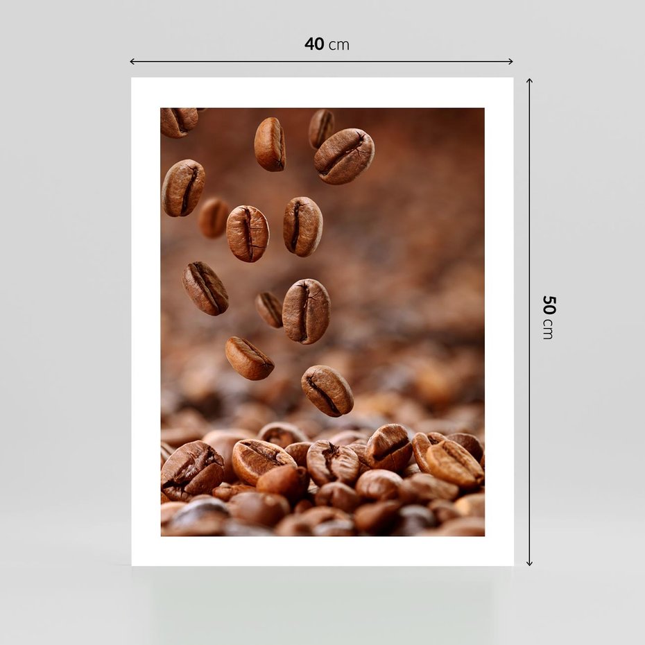 Plakat bez ramy 40x50 - Kawiarniana atmosfera kawy - kawa, kawiarnia