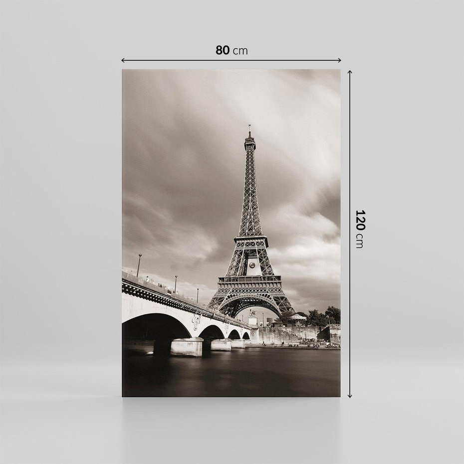 Obraz na płótnie 80x120 - Mgiełka Eiffla - Paryż, Eiffla
