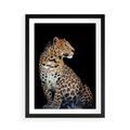 Plakat w ramie 50x70 - Elegancja Jaguarowej Pantery - jaguar, pantera - rama czarna