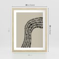 Plakat w ramie 40x50 - Migotliwa Innowacyjna Ekspresja - boho plakat, czarne kropki kreski - rama drewno