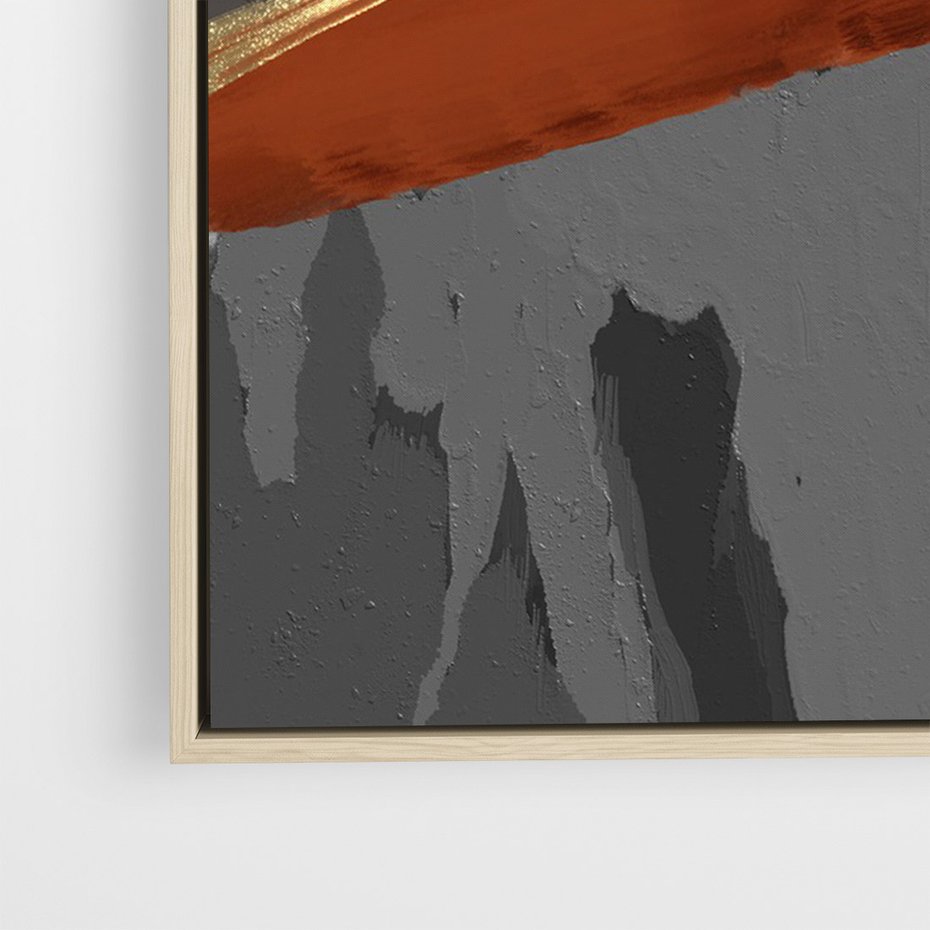 Obraz w ramie 50x70 - Abstrakcyjna impresja - abstrakcja, nowoczesny - rama drewno