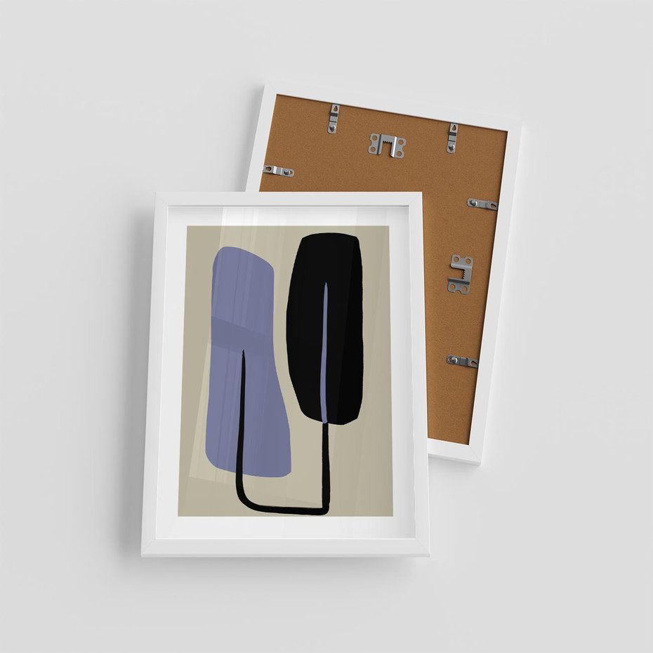 Plakat w ramie 30x40 - Harmonia Nowych Anomalii - minimalizm, boho plakat - rama biała