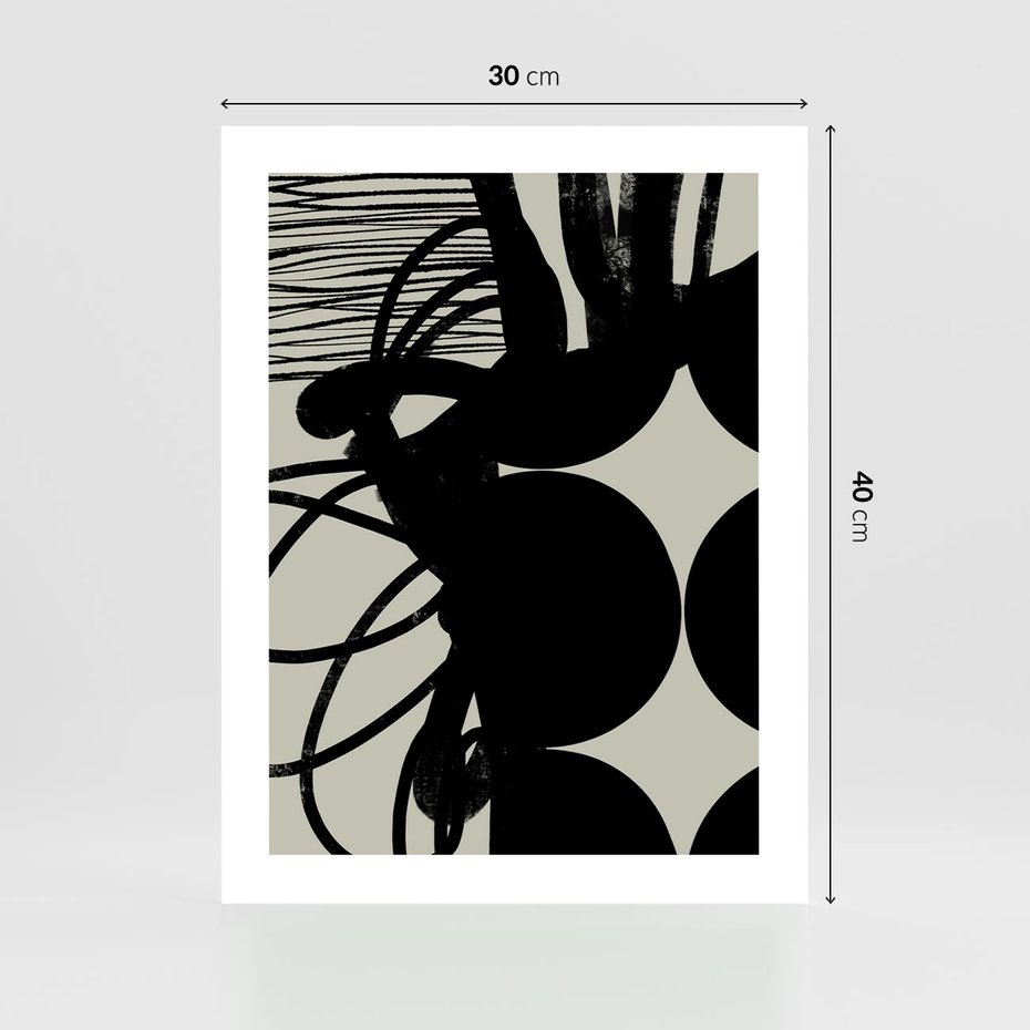 Plakat bez ramy 30x40 - Modernistyczne Refleksje - abstrakcja, mroczny klimat