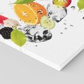 Obraz na płótnie 50x50 - Świeżość letnich owoców - woda, owoce