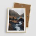 Plakat w ramie 50x70 - Spokój Natury - skandynawski, pejzaż - rama drewno