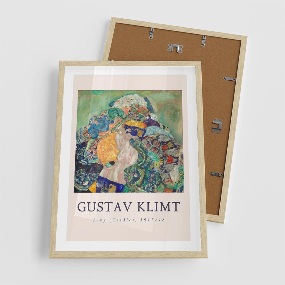 Plakat w ramie 50x70 - Sztuka z Reprodukcją G. Klimta - Gustav Klimt, reprodukcja - rama drewno