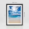 Plakat w ramie 30x40 - Wakacyjna plaża - plaża, wakacje - rama czarna