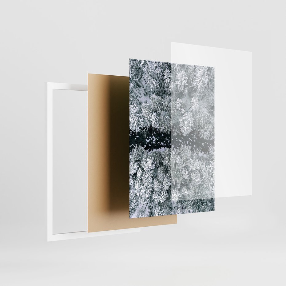 Zestaw obrazy w ramie 40x50 galeria - Zimowa, przygoda, cytat, typografia - rama biała