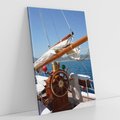 Obraz na płótnie 80x120 - Podróż Morska - statek, ster