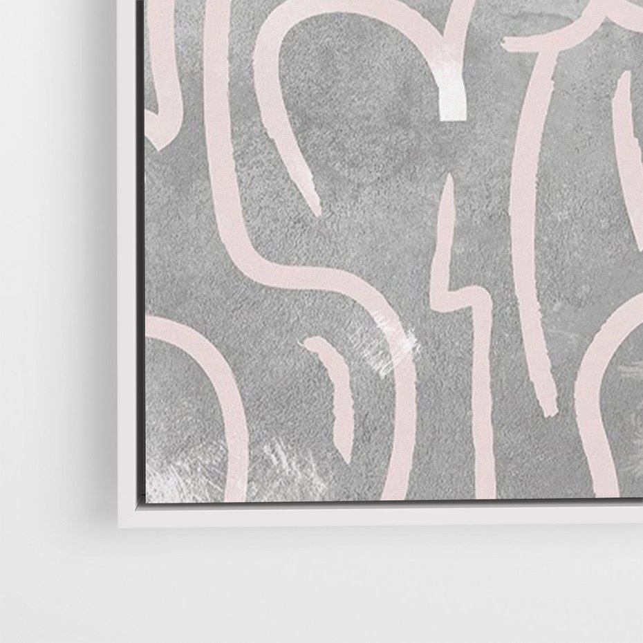 Obraz w ramie 80x120 - Sploty odblasków i zawirowań - abstrakcyjne rysunki, wzorek - rama biała