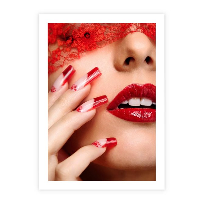 Plakat bez ramy 21x30 - Piękno manicure: kolory i elegancja - paznokcie, manicure