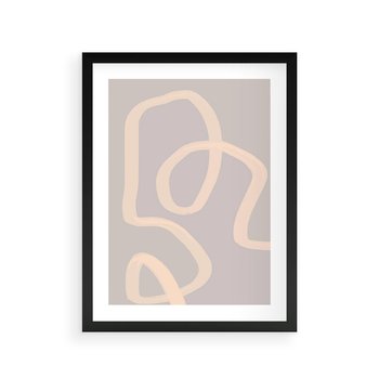 Plakat w ramie 40x50 - Nowoczesne Odbicia - minimalistyczny obraz, nowoczesny - rama czarna