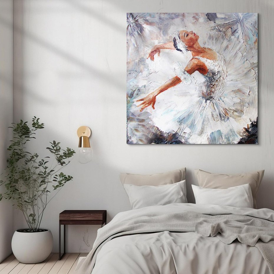Obraz na płótnie 50x50 - Baletowa Sztuka - balet, sztuka
