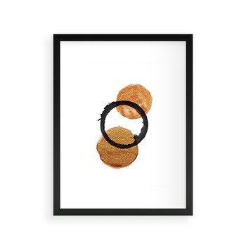 Plakat w ramie 40x50 - Japandi Geometria: Minimalistyczna Grafika - japońska sztuka, geometria - rama czarna