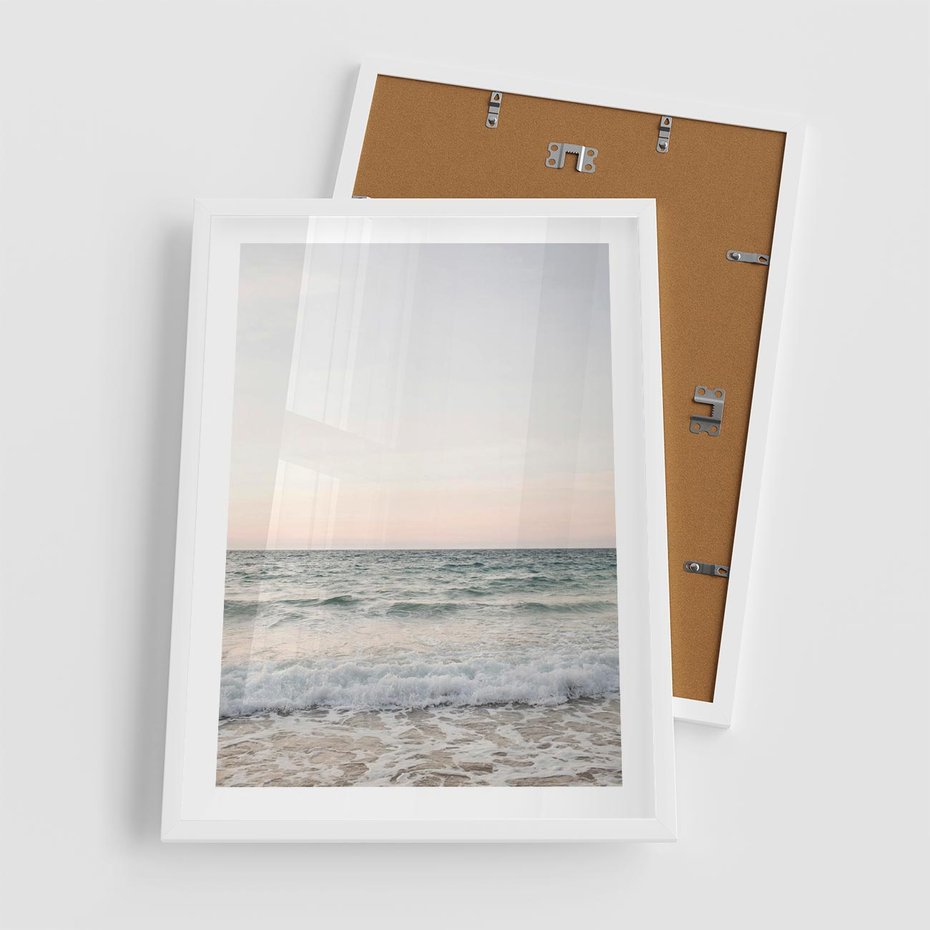 Plakat w ramie 50x70 - Morze i Fale - morze, fale - rama biała