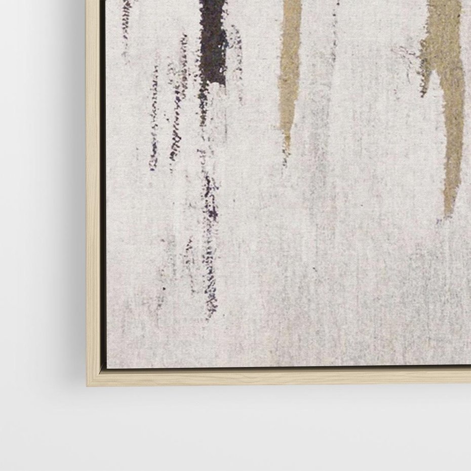 Obraz w ramie 120x80 - Odyseja w świetle i cieniu - abstrakcja, porysowana ściana - rama drewno