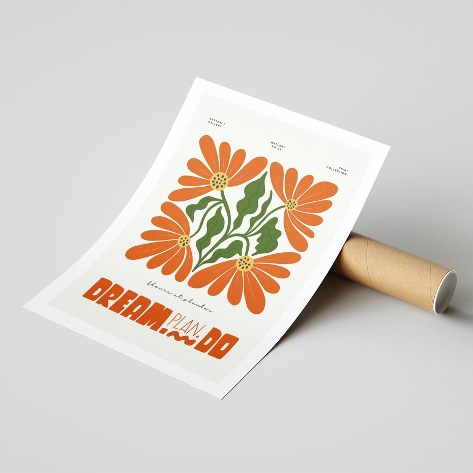 Plakat bez ramy 50x70 - Księga Abstrakcji - sztuka nowoczesna, kolorowe kwiaty