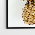Obraz w ramie 50x50 - Ekskluzywny Akcent - złoty, ananas - rama czarna