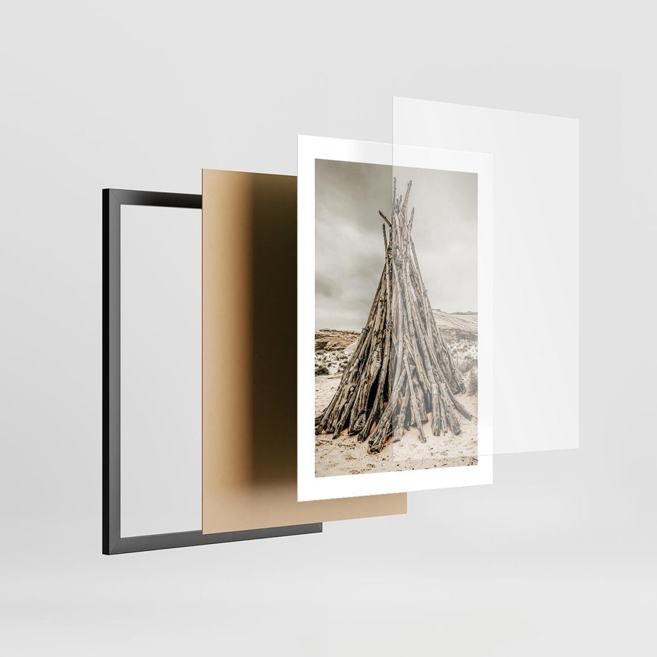 Plakat w ramie 30x40 - Ciepło Przeszłości - retro fotograia, odcienie sepii - rama czarna