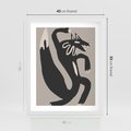 Plakat w ramie 40x50 - Strukturalne Odbicia Północy - skandynawska sztuka, lis - rama biała