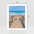 Plakat bez ramy 30x40 - Pomost ku Morzu - pomost na plaży, morze