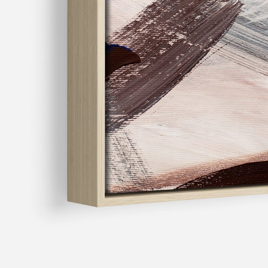 Obraz w ramie 50x70 - Eksploracja Dramaturgii - abstrakcyjny chaos, chatyczne maźnięcia pędzla - rama drewno