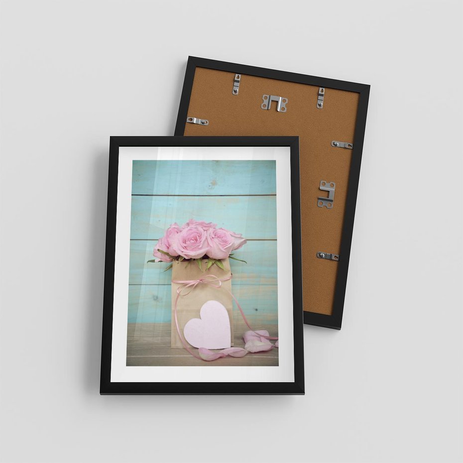 Plakat w ramie 30x40 - Uczucie W Pełnym Rozkwicie - kwiaty, romantyczne - rama czarna