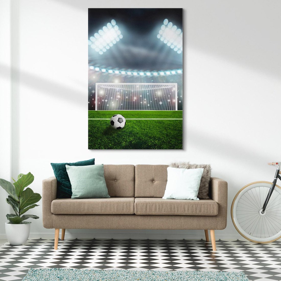 Obraz na płótnie 70x100 - Strzał do bramki - piłka, nożna