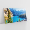 Obraz na płótnie 120x60 - Górskie jezioro: harmonia natury - góry, jezioro