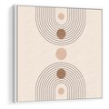 Obraz w ramie 80x80 - Zgeometryzowane Wizje - boho plakat, minimalizm - rama biała