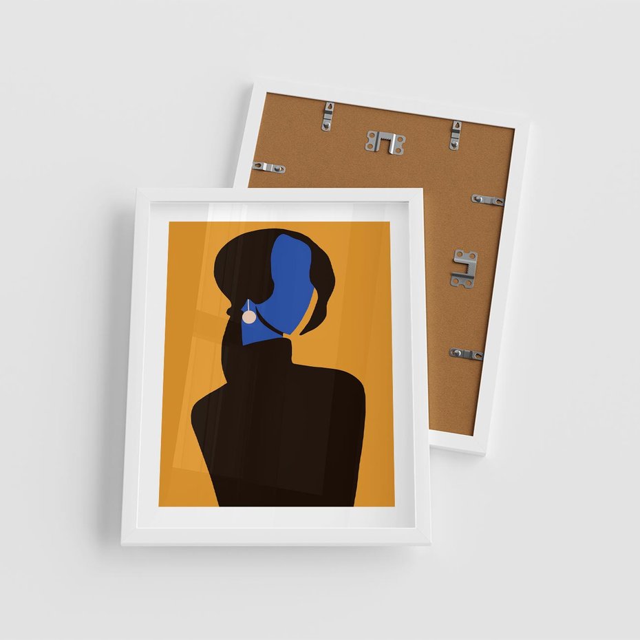 Plakat w ramie 40x50 - Transformacja Form - sztuka nowoczesna, plakat - rama biała