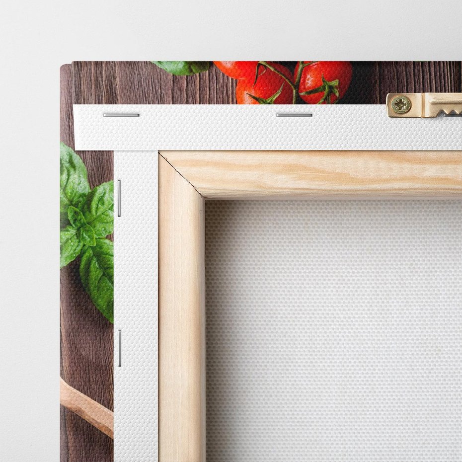 Obraz na płótnie 50x50 - "Spaghetti: Sztuka kulinarna na płótnie - spaghetti, makaron