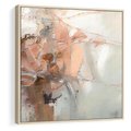 Obraz w ramie 80x80 - Taniec księżycowego pyłu - abstrakcja, tekstury farb - rama drewno