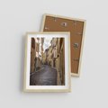 Plakat w ramie 30x40 - Magiczne widoki - uliczka, perspektywa - rama drewno